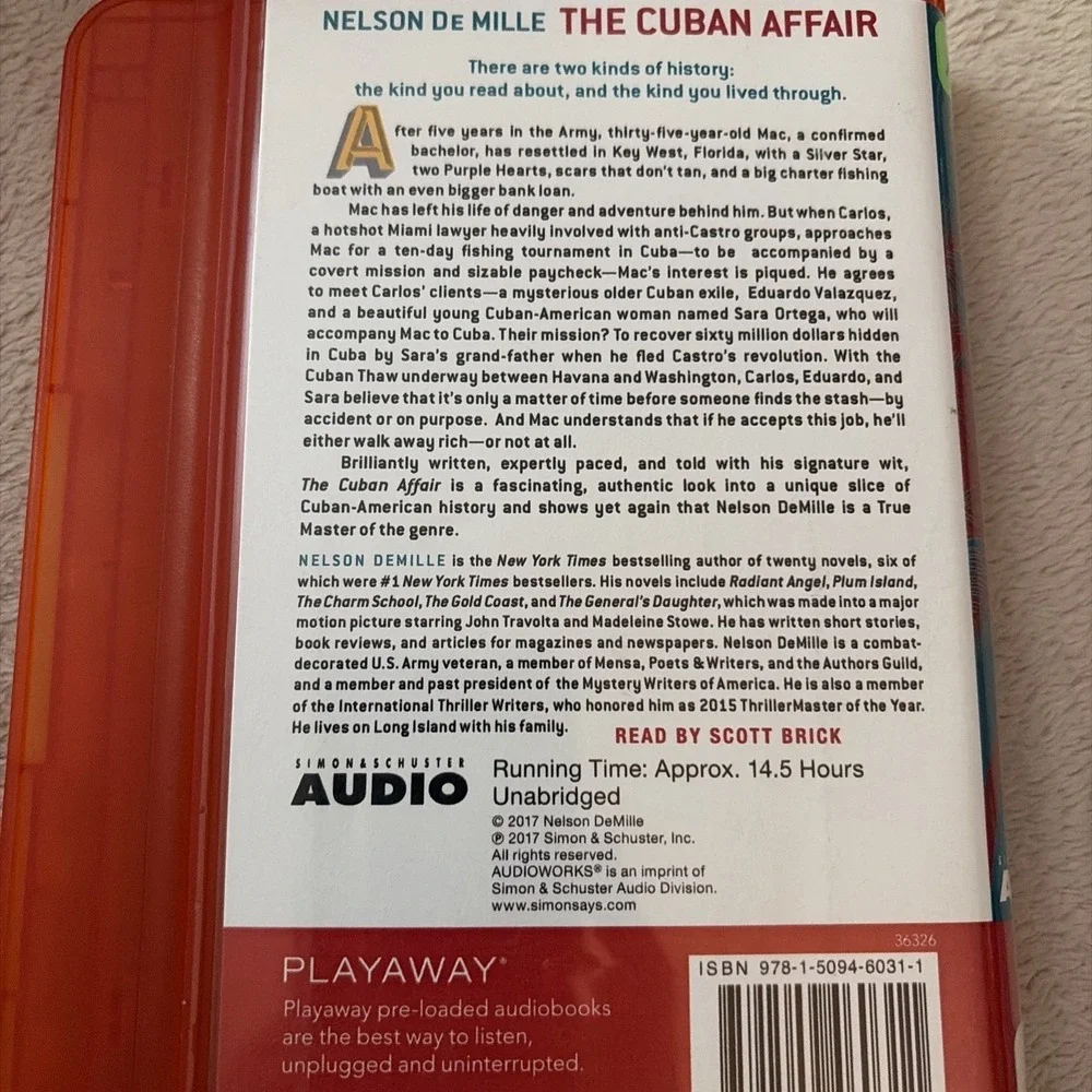 Playaway Audiobook Ex Library -  The Cuban Affair